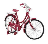 Ujjdwiurgh Mini 1:10 Alliage ModèLe VéLo Moulé sous Pression en MéTal Doigt RéTro VéLo Adulte Collection Enfants Jouet, Style 2 Rouge