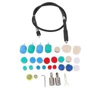 Ujjdwiurgh Mini Arbre de Polissage de DéTail, Kit de Tampon de Polissage de Foret de Mousse de Voiture avec Filetage 5/8 Pouces et M14, pour Outil Rotatif/Machine à Polir