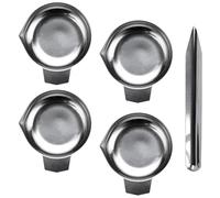Ujjdwiurgh Mini Bac à Échelle Numérique 4pcs Panner en Poudre en Métal avec Scoop pour Recharger le Plateau à Échelle Électronique de la Plats de Pesée
