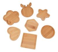 Ujjdwiurgh Mini Bases en Mosaïque en Bois Set Formes Assorties 7pcs pour L'Artisanat de Bricolage, Kit de sous-Traitants en Bois pour Les Projets en Verre Fabriqué à la Main