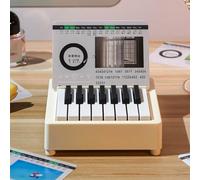 Ujjdwiurgh Mini calendrier piano musique de renommée mondiale musique piano haut de gamme décoration de bureau calendrier de jeu surprise cadeau blanc