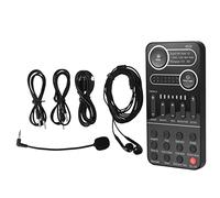 Ujjdwiurgh Mini Changeur de Voix Portable Effet Audio Multiple Dispositif de Haut-Parleur de Carte de Changement de Son en Direct pour Tablette PC de TéLéPhone Portable