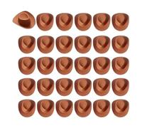Ujjdwiurgh Mini Chapeaux de Cowgirl 30 PCS pour Fête, pour Décoration D'Artisanat, Petits Chapeaux de Cowboy Western pour Décorations de Cupcakes.