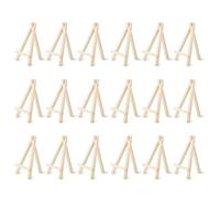 Ujjdwiurgh Mini Chevalet D'Affichage en Bois 18 Pièces, Chevalet en Bois pour Support de Toile, Artisanat pour Enfants, Panneaux, Photos, Cadeaux, Bricolage