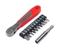 Ujjdwiurgh Mini clé à cliquet à réglage bidirectionnel avec tige d'extension pour tournevis, outils de perceuse