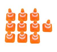 Ujjdwiurgh Mini Cônes de Signalisation 10 Pièces Cônes de Route Miniatures Enfants Cônes de Circulation Ensemble Panneaux de Signalisation
