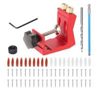 Ujjdwiurgh Mini kit de poinçonnage oblique Localisateur d'ouverture de trou pour le travail du bois Rail Angle Outils Rouge