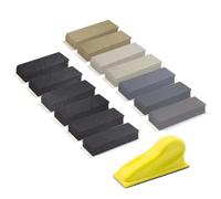 Ujjdwiurgh Mini Papier de Verre de DéTail 131 PièCes Assorties Grain 60/100/240/800/2000/5000/10000 pour Bricolage Artisanat Bois MéTal Polissage Serré