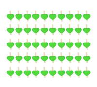 Ujjdwiurgh Mini pince à linge en bois en forme de cœur - Vert