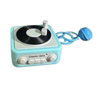 Ujjdwiurgh Mini Porte-Clés Magnétophone Rétro Porte-Clés Portable Magnétophone Rétro Cadeau pour Couple Porte-Clés Mini Enregistrable Bleu