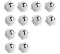 Ujjdwiurgh Mini Roulettes pour Petits Appareils Électroménagers, Roulettes Auto-Adhésives, Rouleaux en Acier Inoxydable (12 Pièces, Blanc) Installation Facile