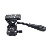 Ujjdwiurgh Mini tête de trépied panoramique pour appareil photo, fluide, hydraulique, amortissement vidéo, tête en métal pour trépied, monopode, support de caméra