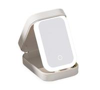 Ujjdwiurgh Miroir de Maquillage Réglable Tricolore à LED Miroir de Maquillage Réglable avec Lumières Miroir de Maquillage Éclairé Rechargeable,B