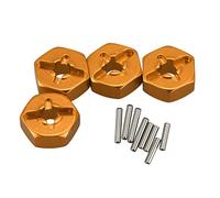 Ujjdwiurgh Mises à Niveau De L'Adaptateur Hexagonal De Moyeu De Roue De Combinateur en Alliage D'Aluminium De 12 Mm pour Les PièCes De Rechange De Voiture 144001 1/14 Rc, Jaune
