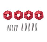 Ujjdwiurgh Mises à Niveau de L'Adaptateur Hexagonal de Moyeu de Roue de Combinateur en Alliage D'Aluminium 12Mm pour 144001 1/14 Rc Pièces de Rechange de Voiture, Rouge