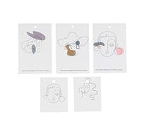 Ujjdwiurgh Mode 100 PièCes SéRies/Lot Femmes ÉLéGantes Motif Boucle D'Oreille Carte D'Affichage Collier Emballage Papier Carte Titulaires D'éTiquette (Mixte)