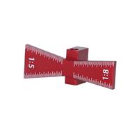 Ujjdwiurgh Modèle de Marquage en Alliage D'Aluminium à Joint en Queue D'Aronde Jauge de Marquage 1 : 5 1 : 8 Jauge de Charnière en Bois avec Outil de Guidage de Jauge de Charnière