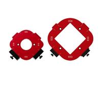 Ujjdwiurgh Modèles de Toupie pour le Travail Du Bois 2 Pièces Gabarit de Rayon R10-R50 Modèle de Positionnement D'Angle D'Arc 4-En-1, Rayon D'Angle