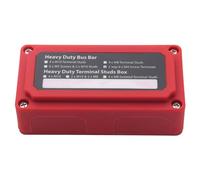 Ujjdwiurgh Module de Boîte de Barre Omnibus de Bloc de Distribution D'Énergie Robuste de Barre Omnibus 100A avec Goujons de Borne 12XM4 M6 pour Pièces de Rechange Rouges de Bateau de Camping-Car de