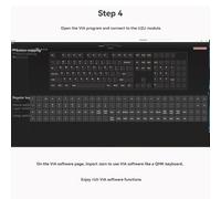 Ujjdwiurgh Module U2U Clavier Mécanique Qmk Modification des Touches Universelles Via Une Couche Personnalisée Via Les Paramètres de Macro Prend en Charge 5 Couches