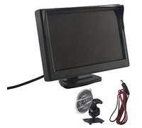 Ujjdwiurgh Moniteur Une éCran LCD HD TFT 800X480 de 5 Pouces avec Double Support de pour CaméRa de Recul de Voiture/Vue ArrièRe/Lecteur DVD/MultiméDia