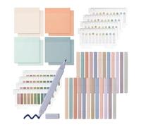 Ujjdwiurgh Morandi Lot de 24 surligneurs de la Bible, 1200 notes adhésives transparentes, étiquettes colorées pour annotations, fournitures scolaires esthétiques pour étudiants