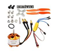 Ujjdwiurgh Moteur 2212 2200KV + 30A ESC + Hélice 6035 + Protecteur D'Hélice Kit de Moteur Électrique pour Pièces de Moteur D'Avion RC