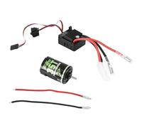 Ujjdwiurgh Moteur à Balais 540 35T avec ESC 1060 Brossé 60A 2-3S LiPo ContrôLeur de Vitesse éLectrique éTanche pour Voiture RC 1/10