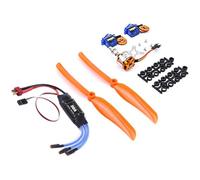 Ujjdwiurgh Moteur Sans 2212 1400KV + ESC 30A + Servos SG90 + Hélice 8060 pour Pièces de Rechange D'Avion RC FPV