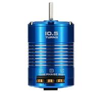 Ujjdwiurgh Moteur Sans Balais à Haute Sensibilité 540 à Capteur pour Voiture RC 1/10 Bleu, 10.5T 3450KV