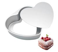 Ujjdwiurgh Moule à Gâteau en Forme de Cœur de 8 Pouces, Moule à Gâteau en Forme de Cœur en Aluminium, Moule à Charnière Antiadhésif pour Faire des Gâteaux