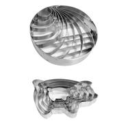 Ujjdwiurgh Moule à pain mexicain en acier inoxydable avec 6 emporte-pièces en forme de cochon, moule double face pour emporte-pièce à pain