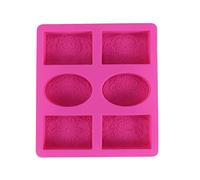 Ujjdwiurgh Moule À Savon en Silicone pour la Fabrication de Savon 3D 6 Formes Ovale Rectangle Moule À Savon À la Main Fleurs Salle de Bain Cuisine Savon Moule