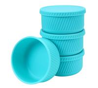 Ujjdwiurgh Moule à Œufs pour Friteuse à Air 4 Pièces, Ramequins en Gel de Silice Bleu pour Friteuse à Air, Facile à Nettoyer, pour Sandwichs Aux Muffins Aux Œufs au Plat