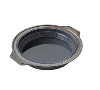 Ujjdwiurgh Moule de Forme Ronde en Silicone Pliant pour Gâteau, Moule Cylindrique pour Fondant en Mousse pour Pâtisserie, Dessert, Gelée, Gris