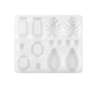 Ujjdwiurgh Moule en RéSine de Boucle d'oreille de Bricolage, Moule en Silicone de Boucle d'oreille Pendant à la Main, Moule éPoxy UV, Utilisé pour de Fabrication de B