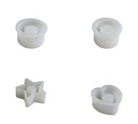 Ujjdwiurgh Moule en Silicone pour Bougeoir Moule de Moulage de Chandelier Rond pour les Occasions Romantiques 4 Pièces