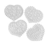 Ujjdwiurgh Moules en Argile Polymère à Ressort, Moules en Silicone pour Argile Polymère, Moules en Argile Polymère à Fleurs, Moules pour Boucles D'Oreilles pour Argile Polymère 4 Pièces