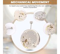Ujjdwiurgh Mouvement de Montre Mécanique Automatique de Remplacement, Mouvement Entier Adapté Aux Accessoires de Pièces de Rechange T17