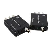 Ujjdwiurgh Multiplexeur vidéo à 3 voies, signal de surveillance analogique une à trois, caméra multicanal, communication à une ligne, installation facile