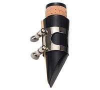 Ujjdwiurgh noir plastique B embouchure de clarinette plate et capuchon pince instruments a vent