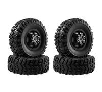 Ujjdwiurgh Noir pour 1/12 MN82 LC79 MN78 Naughty Dragon Accessoires de Voiture Télécommandés Roues et Pneus de Mise à Niveau en Métal