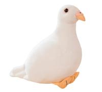 Ujjdwiurgh Oiseau en Peluche Simulation Pigeon Animal Mignon Poupée Photographie Accessoires Décoration de Cadeau Blanc