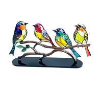 Ujjdwiurgh Oiseaux tachés pendentif oiseau sur branche ornements de bureau double face acrylique Flatness Art de table décoration de la maison chambre