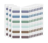 Ujjdwiurgh Onglets de Livre Autocollants Multicolores Onglets de Marqueurs de Page 1,8 X 1,1 Pouces Onglets de Page Inscriptibles Transparents pour les Fichiers de Cahiers