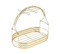 Ujjdwiurgh Or A Capacité ÉTagèRe de Rangement Placage Tasse à Café Plaque de Cuisson Plat Peut Accrocher la Plupart des Tasses, CuillèRes et Pot Support de Support en MéTal