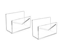 Ujjdwiurgh Organisateur de Courrier Transparent 2 Pièces en Acrylique, Porte-Classeurs et Lettres Verticaux pour Bureau, Enveloppe et Trieur de Billets, et Facile à Utiliser