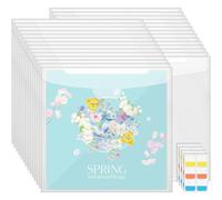 Ujjdwiurgh Organisateur de Stockage de Papier Scrapbook 32 PCS 12x12 Pouces avec 60 Pcs Index, pour en Vinyle en Papier Cartonné pour Maintenir