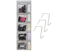 Ujjdwiurgh Organisateur de Vêtements pour Enfants, Planification Hebdomadaire, Rangement des Tenues Scolaires par Jour de la Semaine, Espace de Placard Suspendu à 5 Étagères de Lundi à Vendredi.