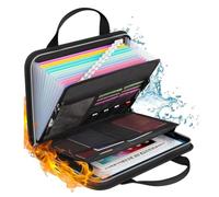 Ujjdwiurgh Organiseur de Fichiers en Accordéon, Étanche et Ignifuge, 14,6 X 10,2 Pouces, Organiseur de Fichiers avec 12 Dossiers pour les Universitaires et les Entreprises